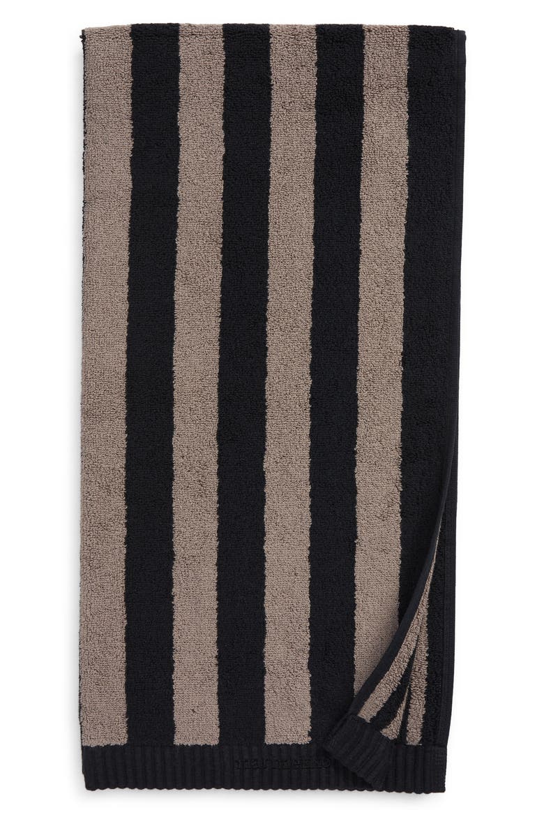 Kaksi Raitaa Hand Towel, Main, color, BLACK/BROWN