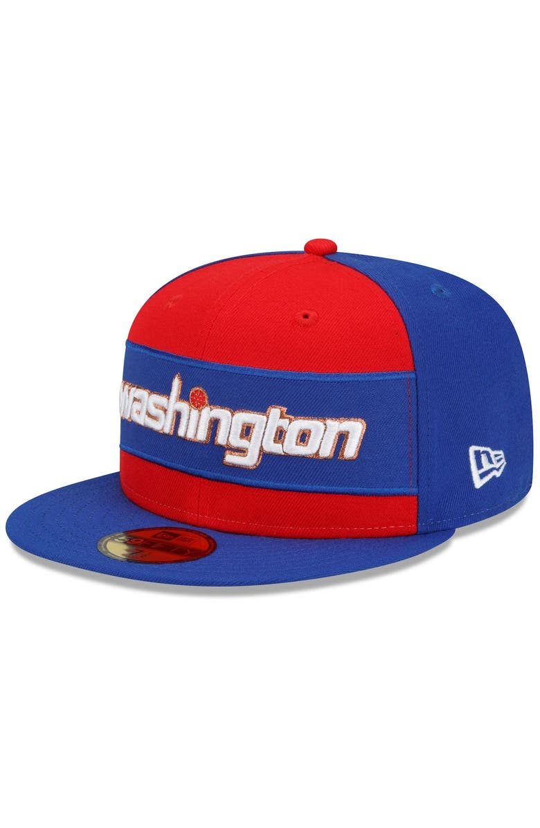 New Era Men's New Era Blue/Red Washington Wizards 2021/22 City Edition City Edition Official 59FIFTY Fitted Hat, Alternate, color, 