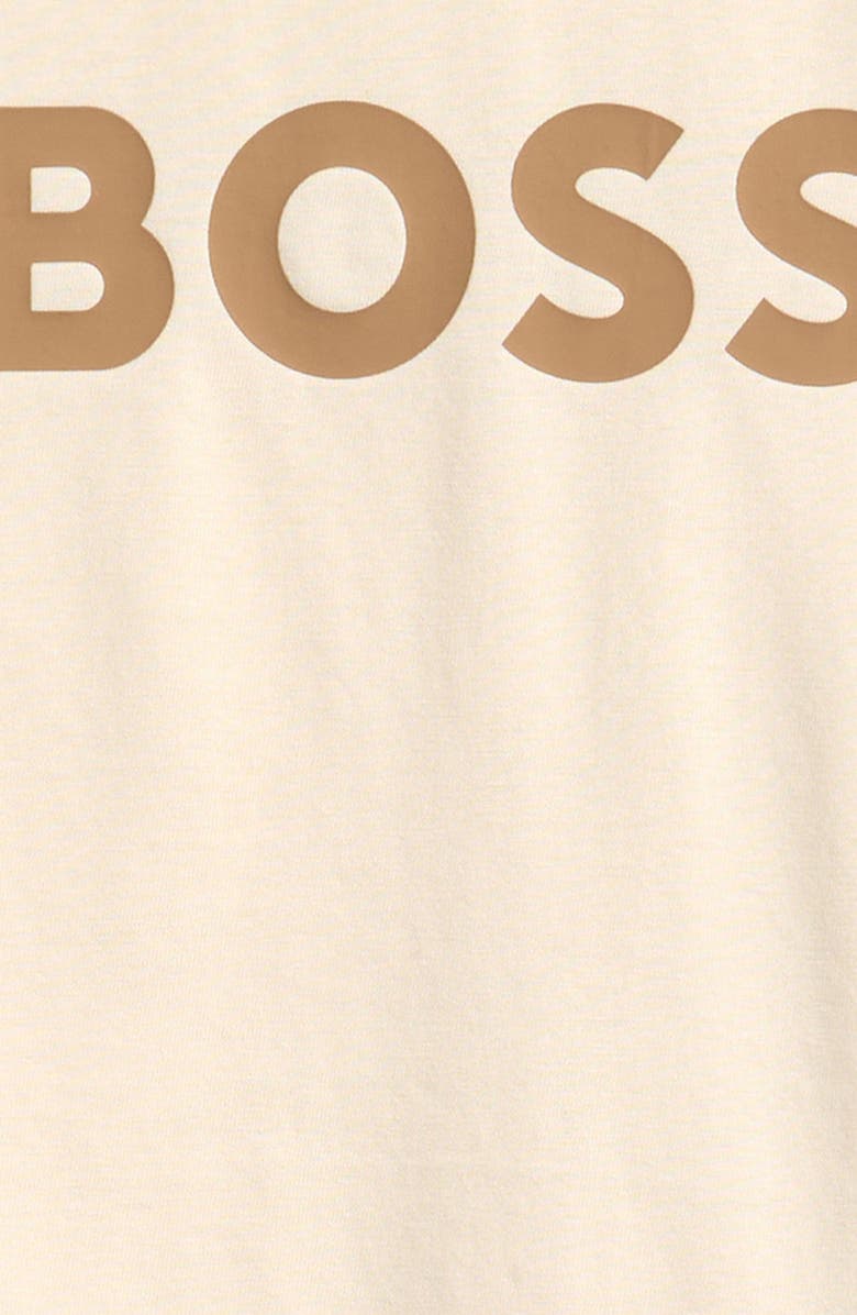 BOSS Kidswear Kids' Cotton Logo T-Shirt, Alternate, color, Sand