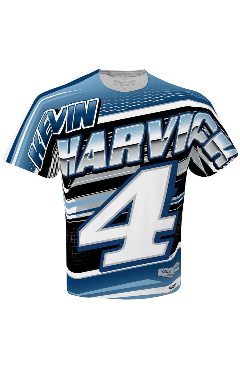 STEWART-HAAS RACING Men's Stewart-Haas Racing Team Collection White Kevin Harvick Sublimated Speedster T-Shirt, Alternate, color, White