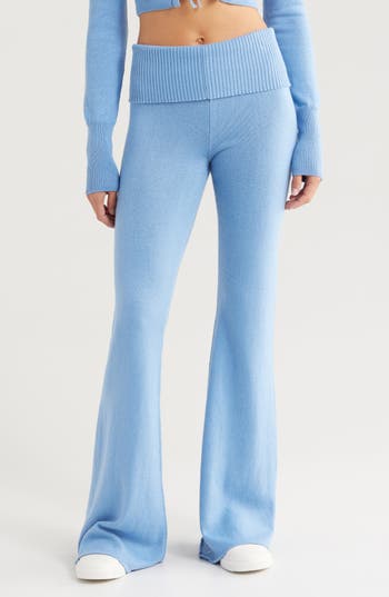 Florence By Mills Foldover Cotton Blend Leggings In Endless Sky