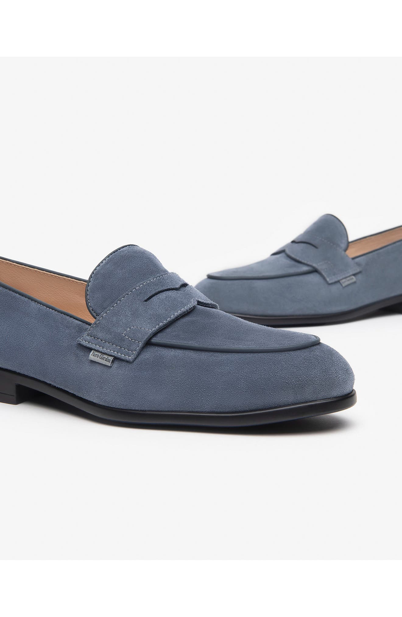 NeroGiardini Suede Slip-On Penny Loafer (Men) | Nordstrom
