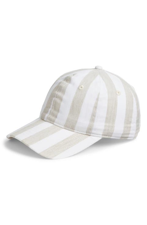 Cassis Stripe Cotton Baseball Cap