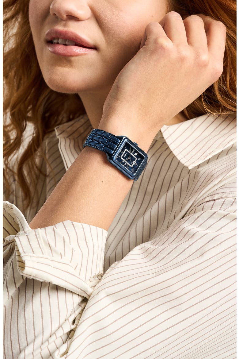 Raquel Navy Bracelet Watch, 26mm x 40mm, Alternate, color, NAVY