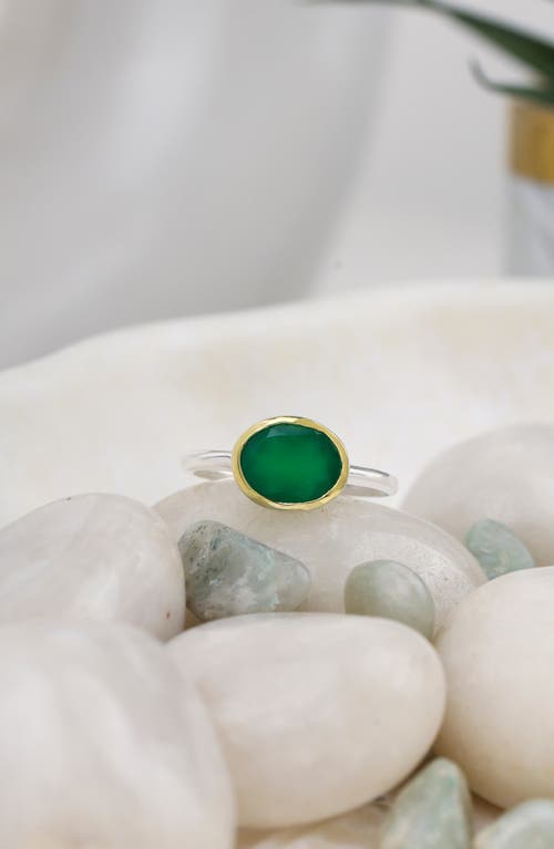 Ys Gems Green Onyx Ring In Green