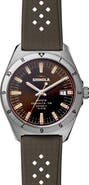 Shinola Duck Brown Rubber Strap Watch, 40mm