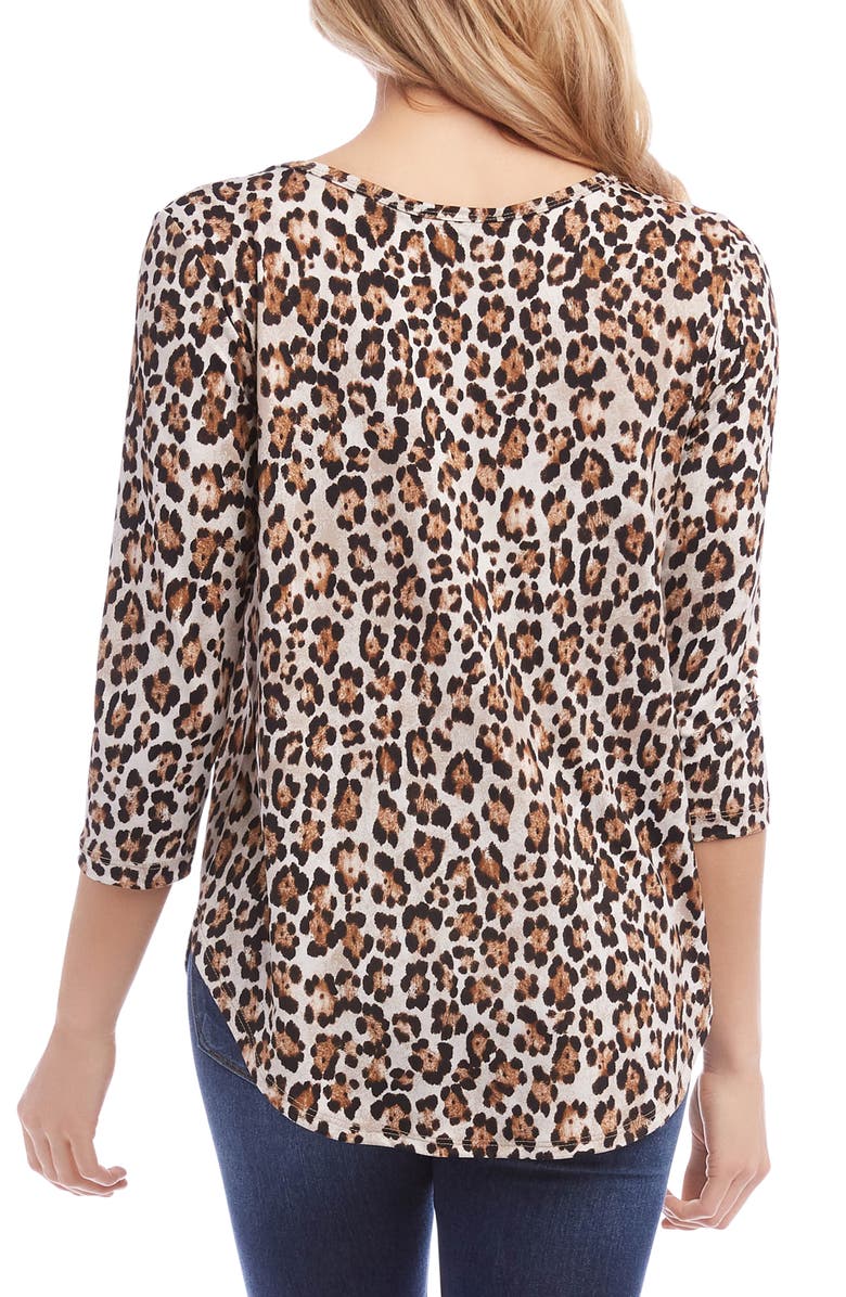 Karen Kane Leopard Print Boat Neck Top, Alternate, color, 