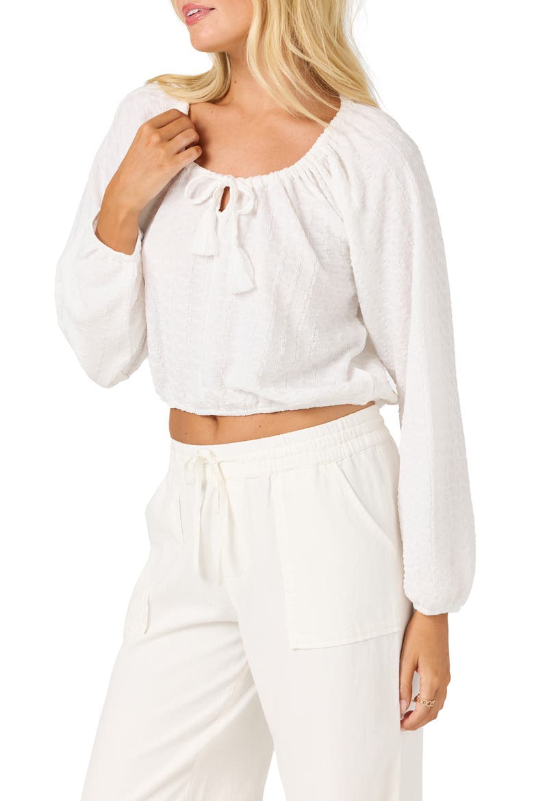 Cami Knit Long Sleeve Top, Alternate, color, WHITE