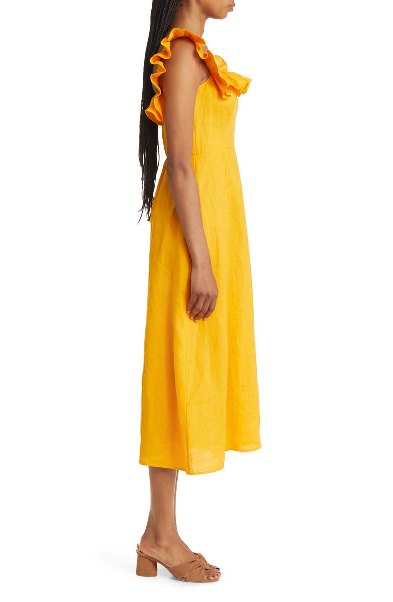 & Other Stories Ruffle Linen Dress, Alternate, color, 
