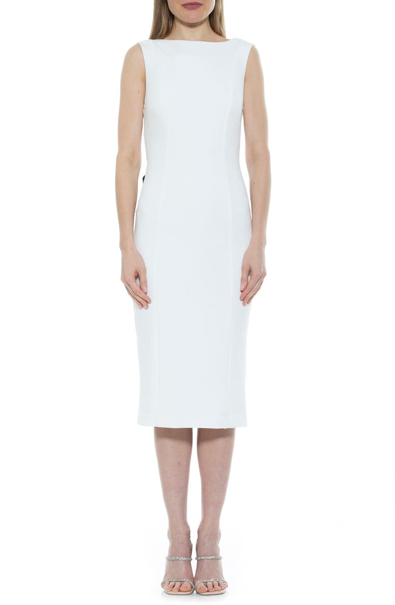 Alexia Admor Penny Midi Sheath Cocktail Dress, Main, color, Ivory