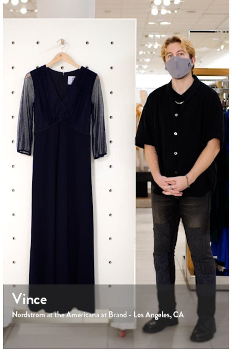 Crepe Gown with Chiffon Sleeves video