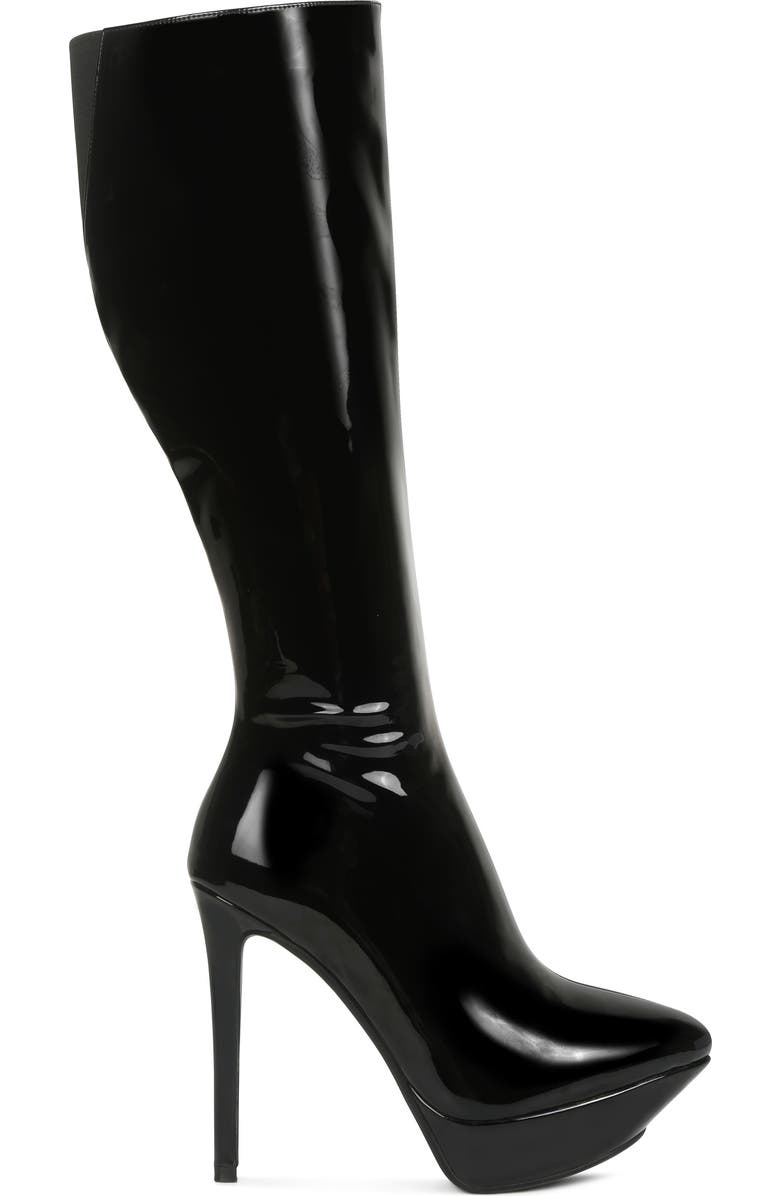 Rag & Co Chatton Platform Knee High Boot, Alternate, color, Black