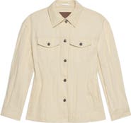 Helmut Lang Metallic Crushable Crinkle Denim Jacket