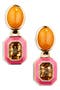 Eagle's Head Faux Stone & Enamel Drop Earrings