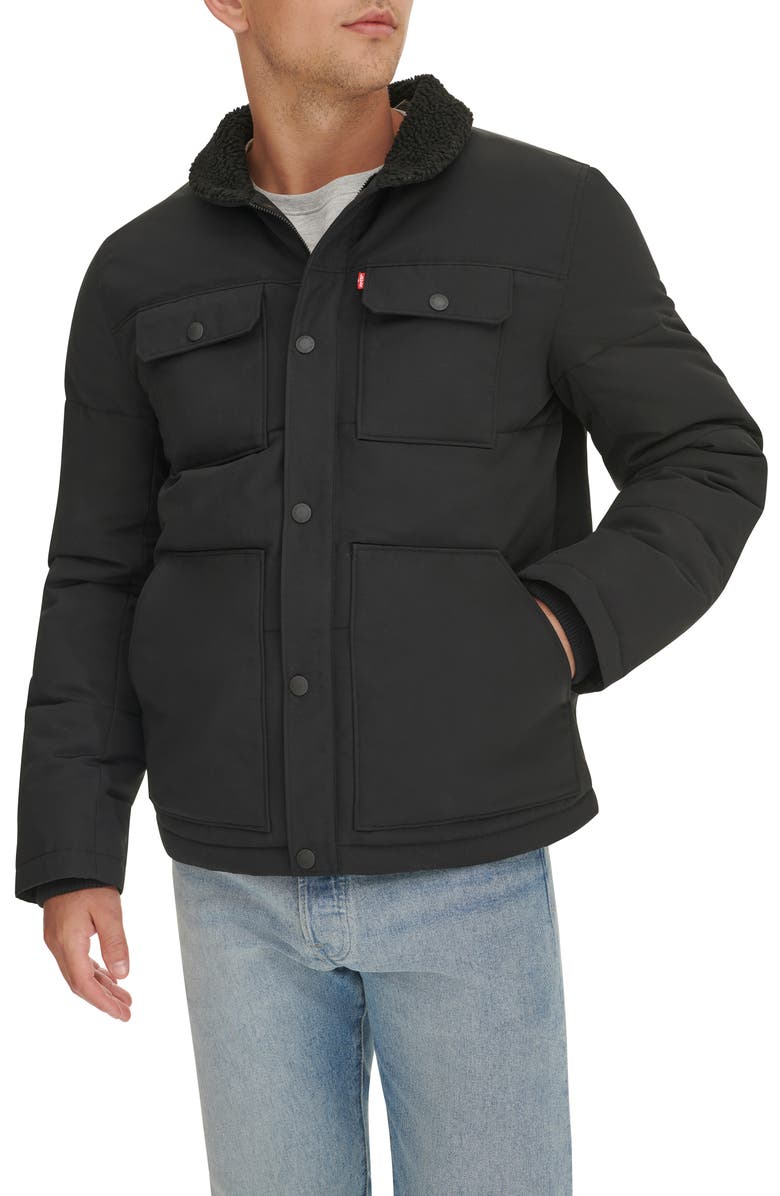 Levi's Woodsman High Pile Fleece Puffer Jacket, Main, color,