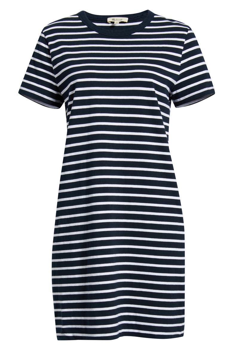 Stripe T-Shirt Minidress, Alternate, color, DARK NAVY1