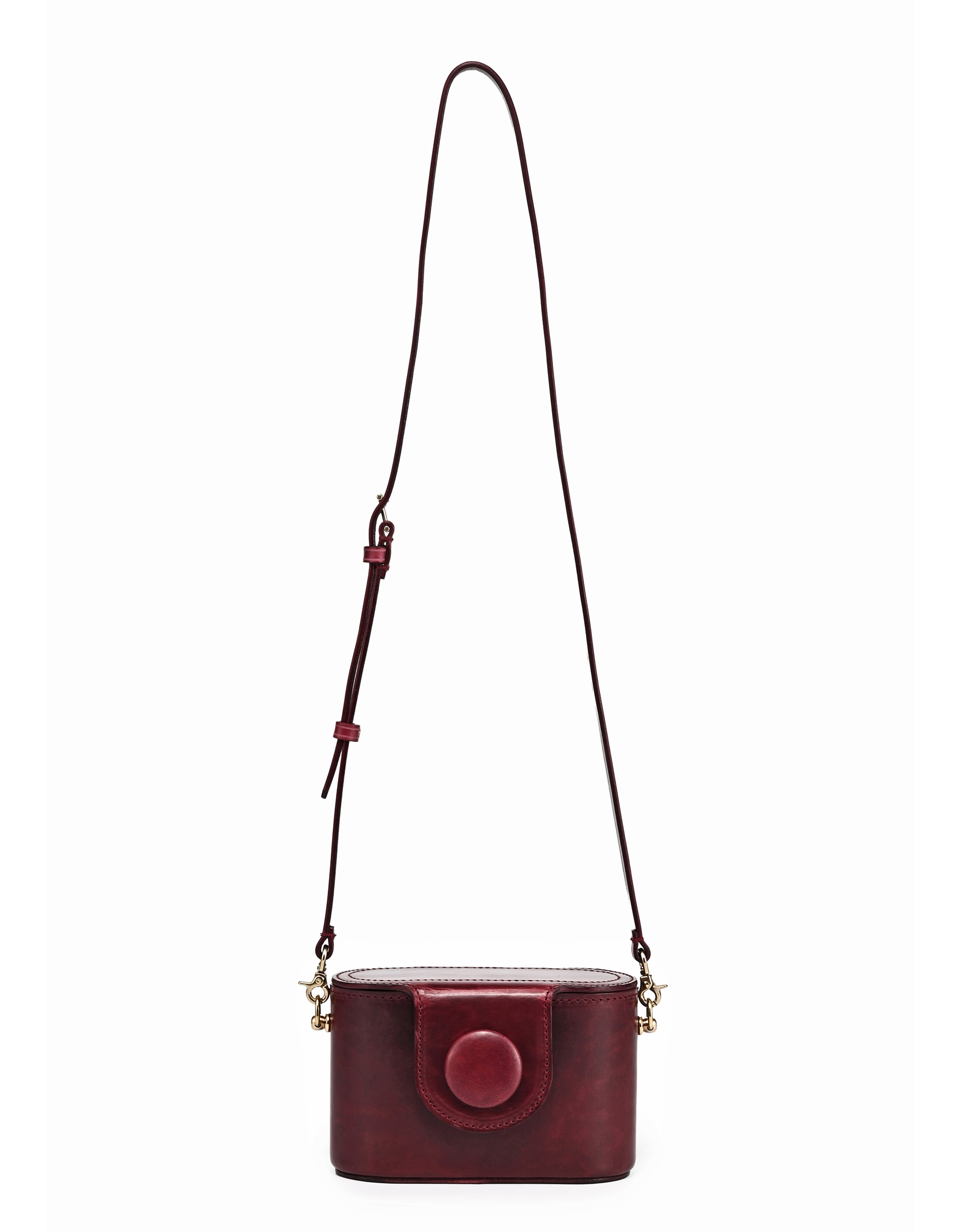 Begonia Genuine Leather Vintage Case Crossbody, Alternate, color, Maroon