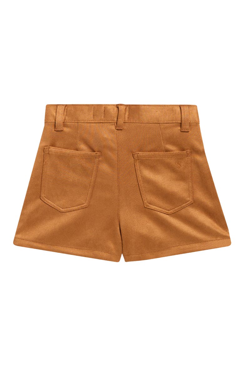 Kids' Faux Leather Button Front Skirt, Alternate, color, TAN