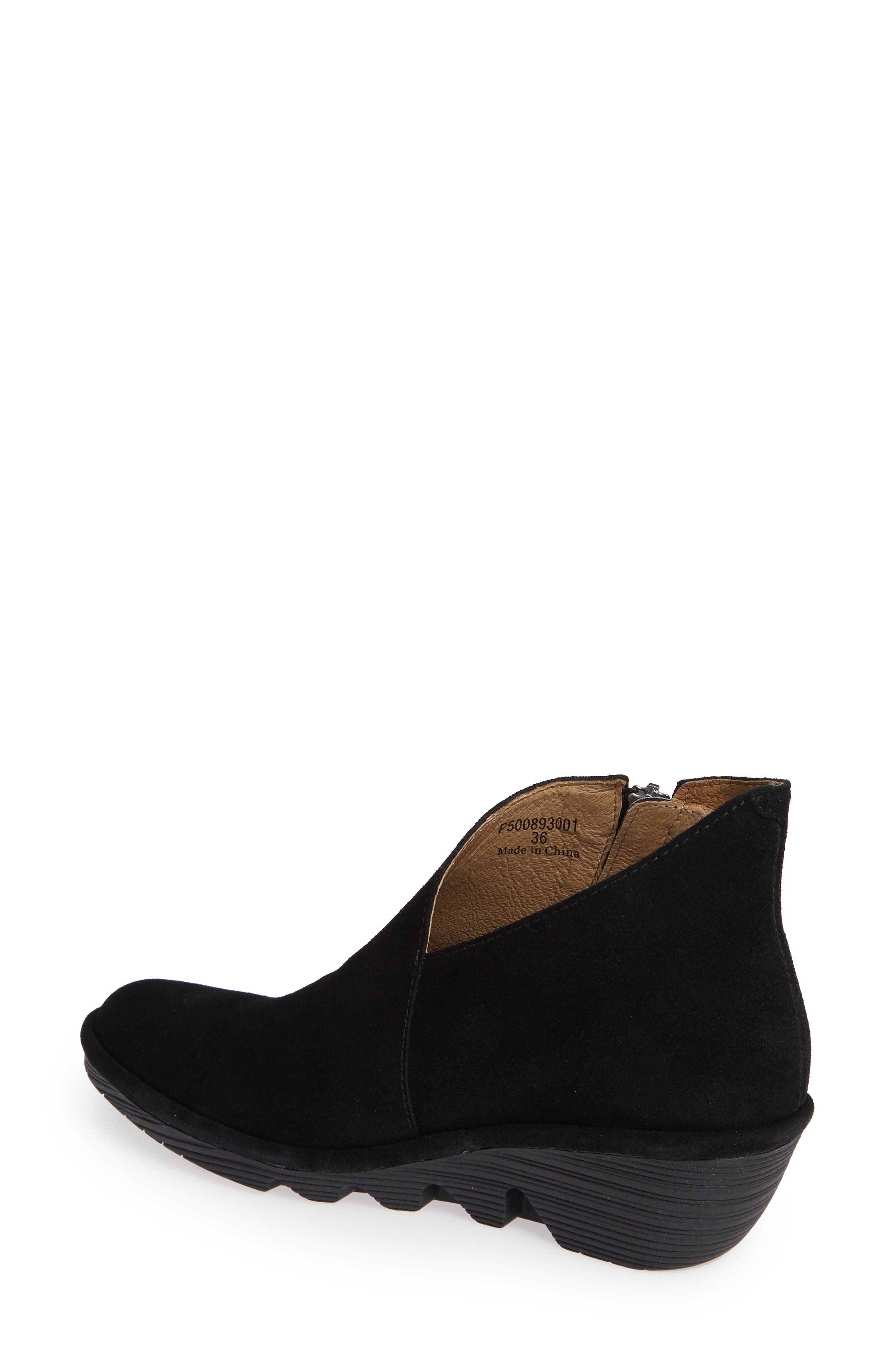 Poro Wedge Bootie, Alternate, color, BLACK OIL SUEDE