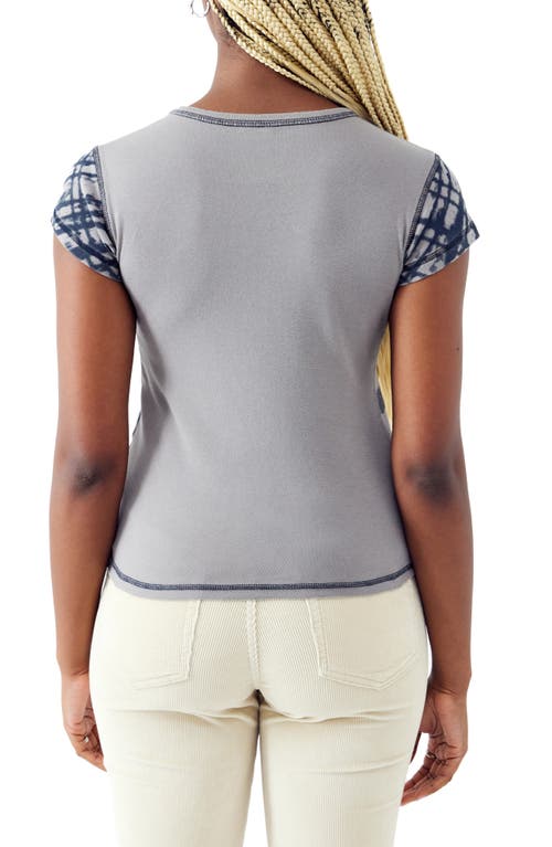 Shop Bdg Urban Outfitters Grunge Star Baby T-shirt In Charcoal