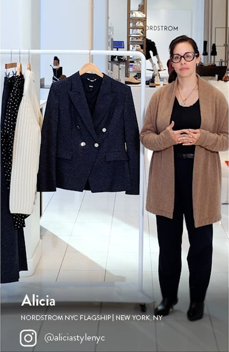 Jia Double Breasted Wool Blend Blazer, sales video thumbnail