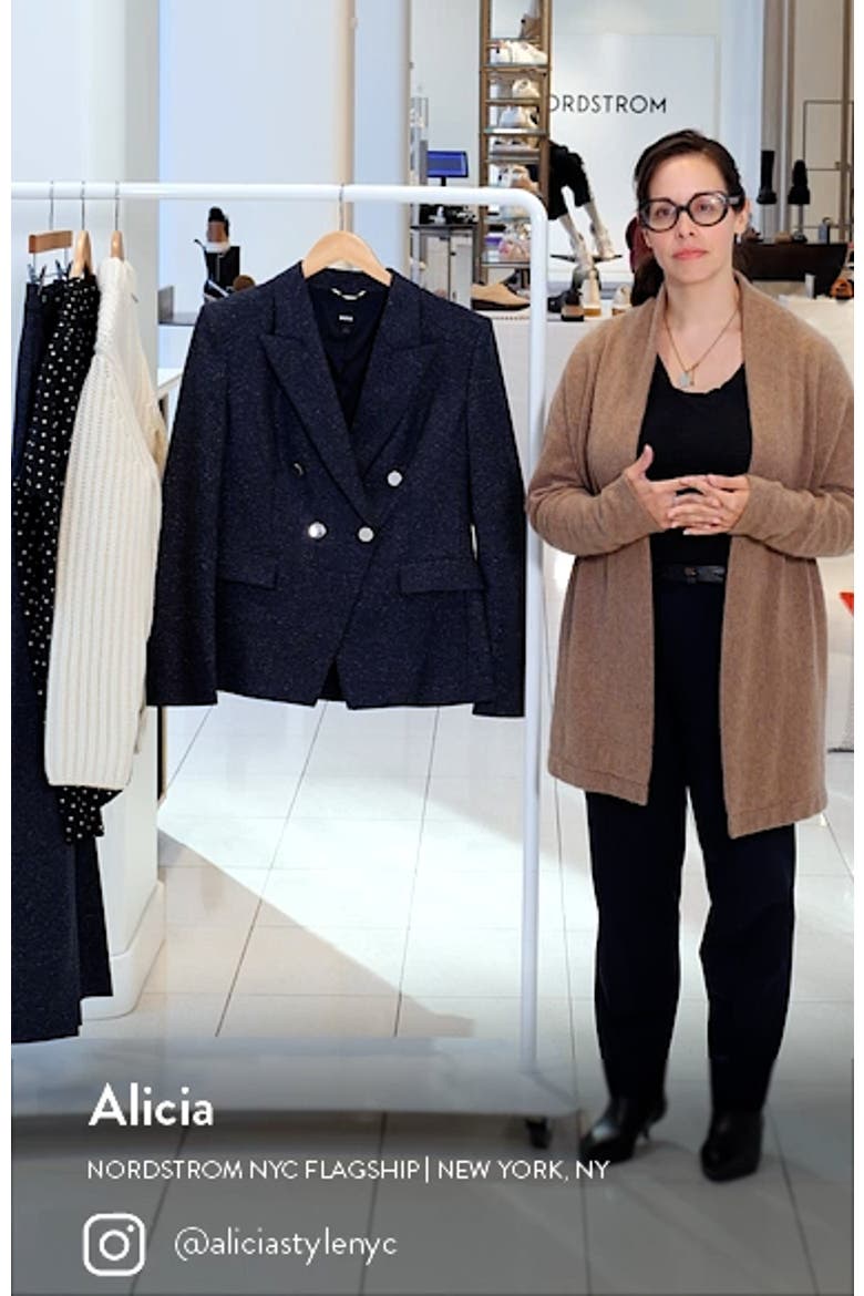 Jia Double Breasted Wool Blend Blazer video