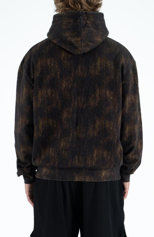 Students Bushill Camo Cotton Fleece Zip Hoodie In Brown