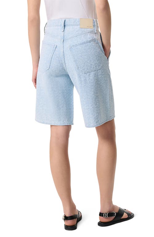Rag & Bone Blue Tailored Mckenna Textured Denim Shorts In Tweed