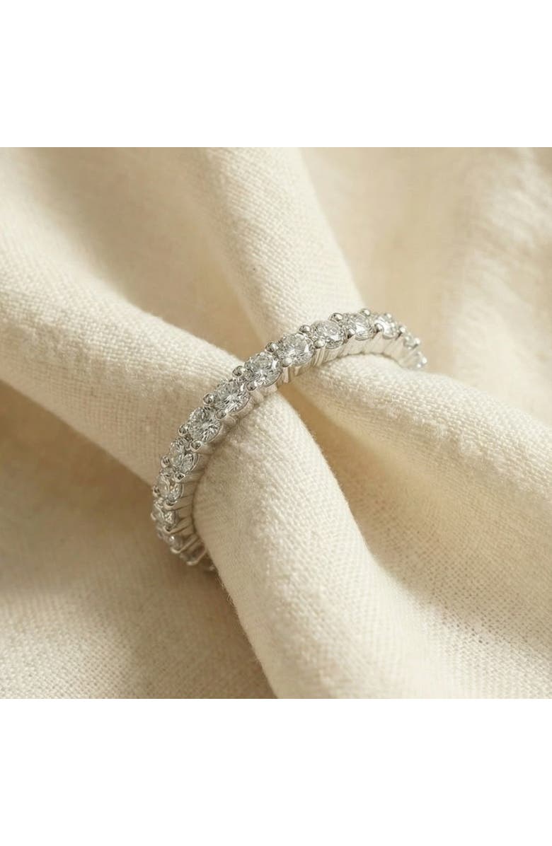 Bliss Diamond 1 1/2 Ct Diamond Eternity Ring Women's Stackable 14k Gold Band Lab Grown, Alternate, color, 14K White Gold
