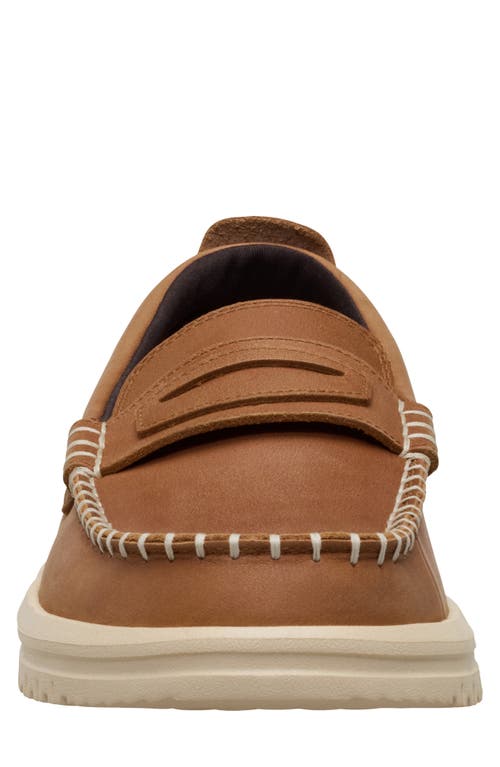 Hey Dude Wally Next Leather Penny Loafer In Brown