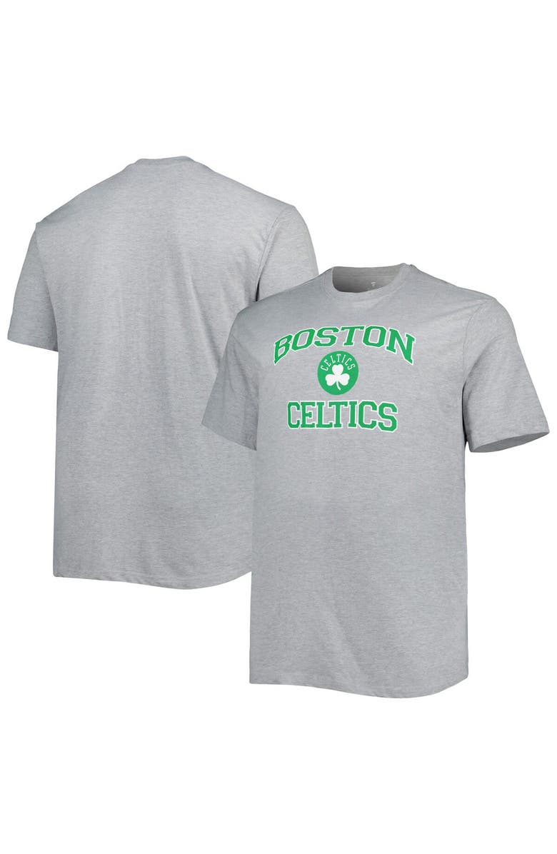 PROFILE Men's Black Boston Celtics Big & Tall Heart & Soul T-Shirt, Main, color, Heather Gray