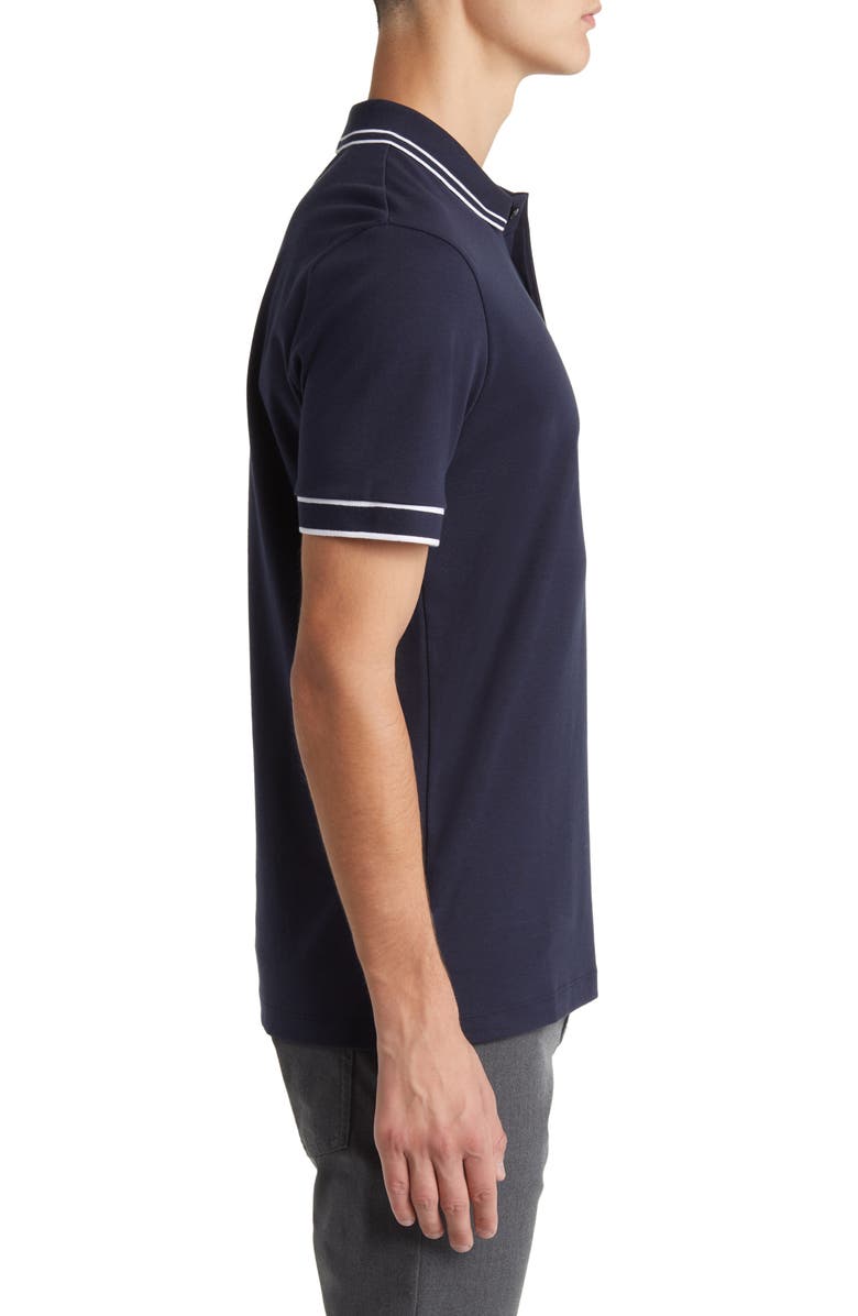 BOSS Parlay Tipped Cotton Polo, Alternate, color, Dark Blue