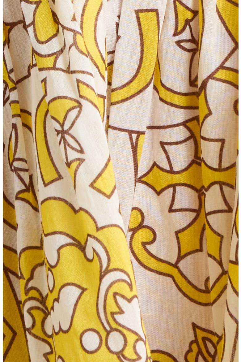 Gigi Print Ruffle Minidress, Alternate, color, SUNGLOW COMBO