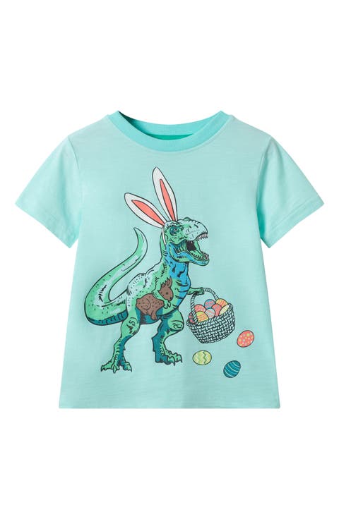 Kids' Easter Dinosaur Cotton Graphic T-Shirt (Toddler & Little Kid)