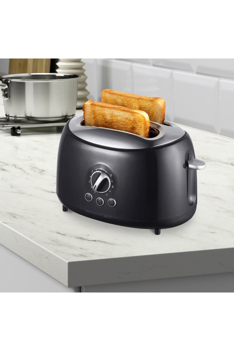 2-Slice Extra Wide Slot Retro Toaster, Alternate, color, Black