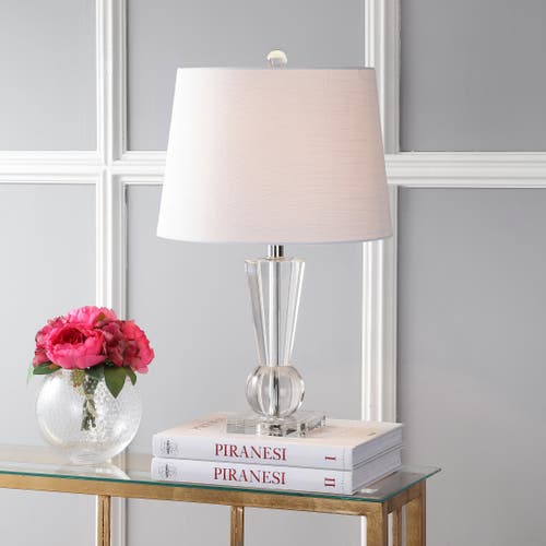 Jonathan Y Wynne 22" Crystal Led Table Lamp, Clear In Clear