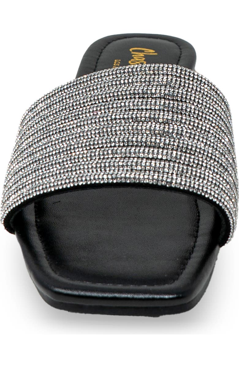 CHASE AND CHLOE Rhinestone Slide Sandal, Alternate, color,