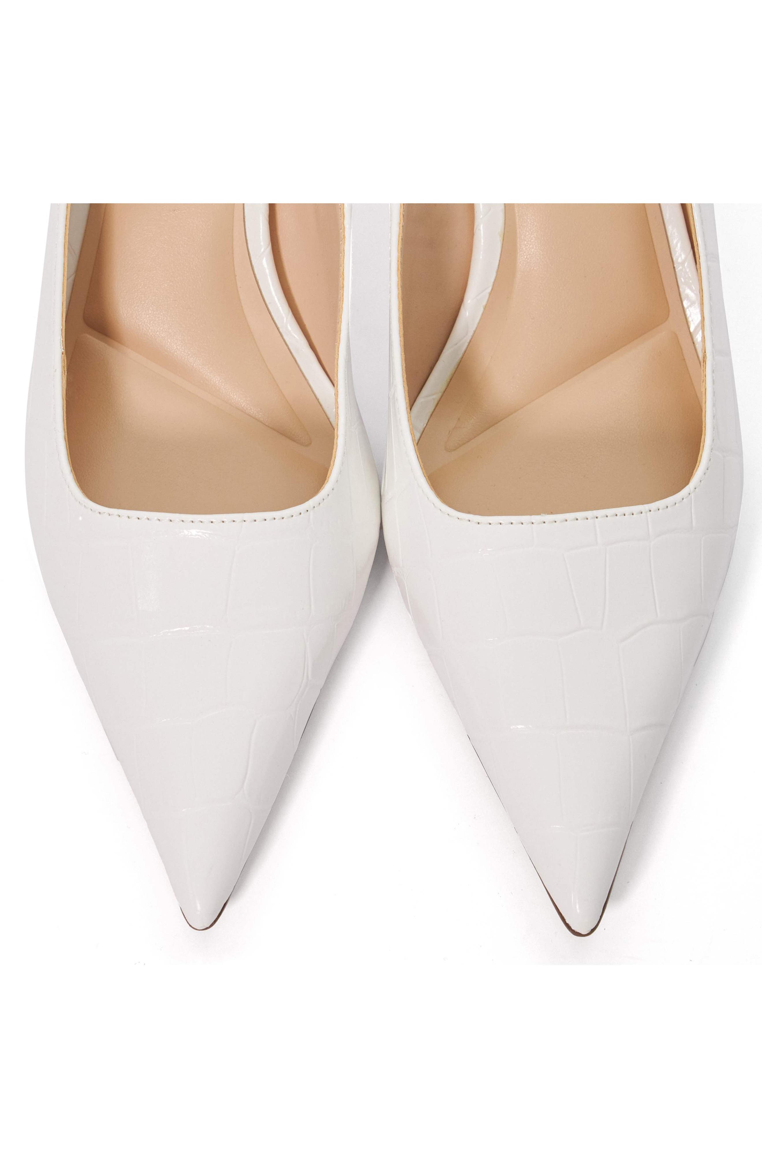 Dune London Bexton Pointed Toe Pump, Alternate, color, White