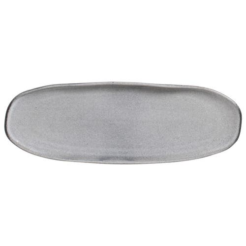 Porto Brasil Shallow Organic Oval Platter Large Set Of 4 In Gray