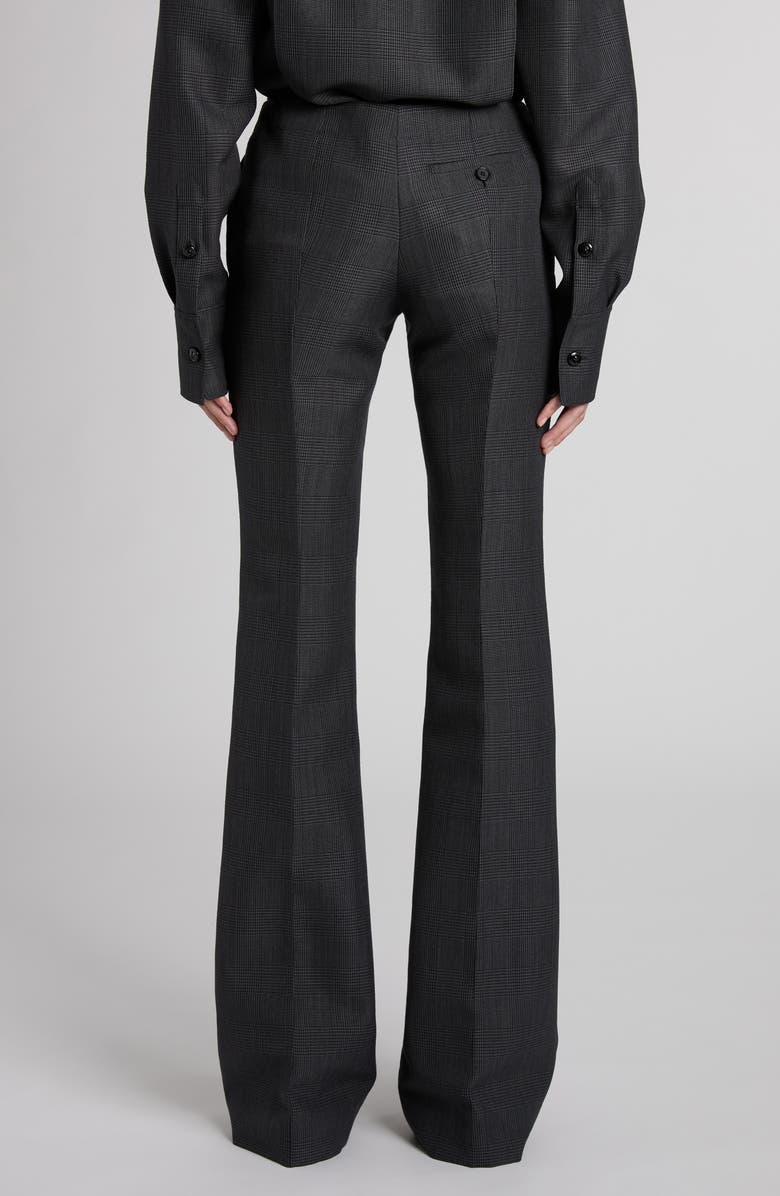 McQueen Prince of Wales Wool & Mohair Bootcut Trousers, Alternate, color,
