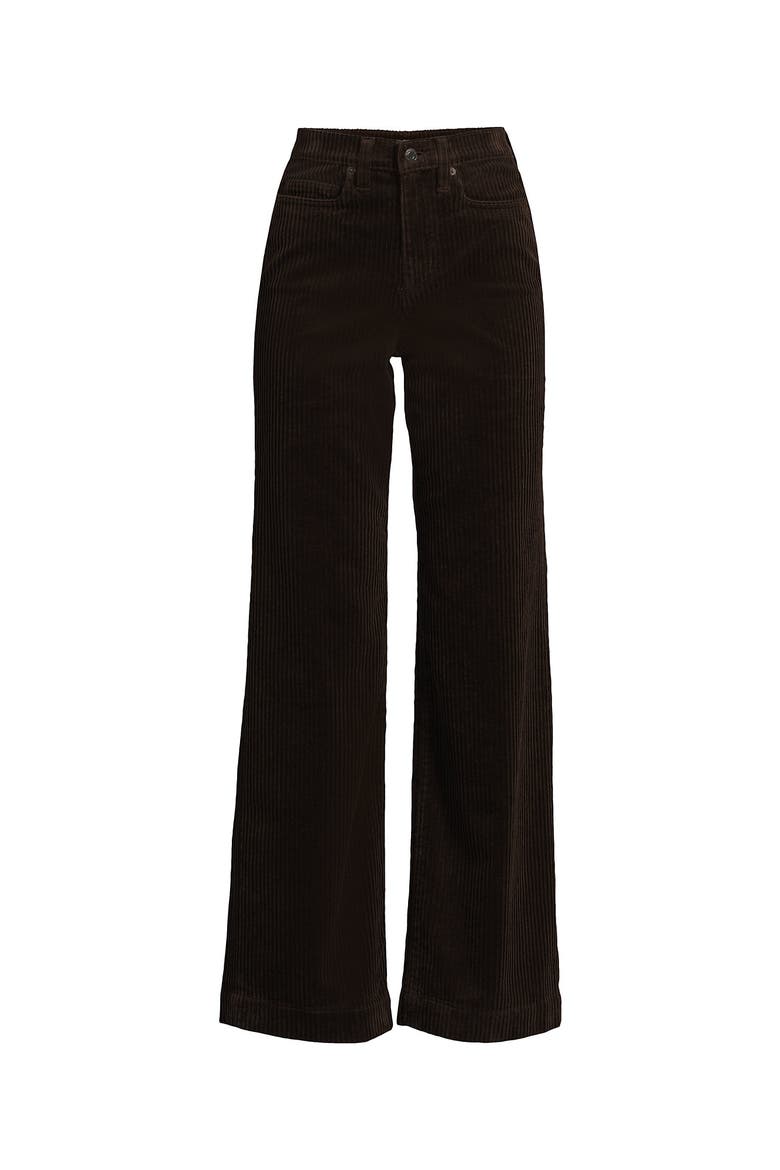 Petite High Rise Wide Leg Corduroy Pants, Alternate, color, Rich Coffee