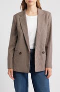 MANGO Houndstooth Double Breasted Blazer