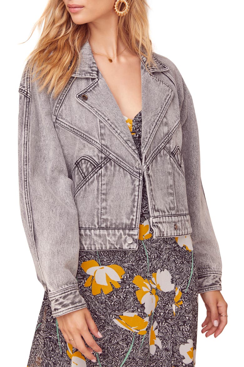 the Label Etienne Denim Jacket, Main, color, ASPHALT