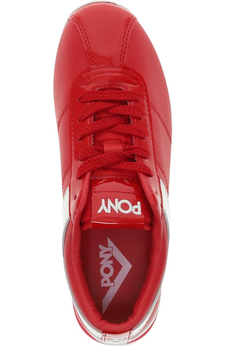 PONY KO-Low Patent Sneakers, Alternate, color, Red/White