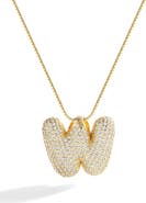 Mint & Lily Pave Bubble Initial Necklace