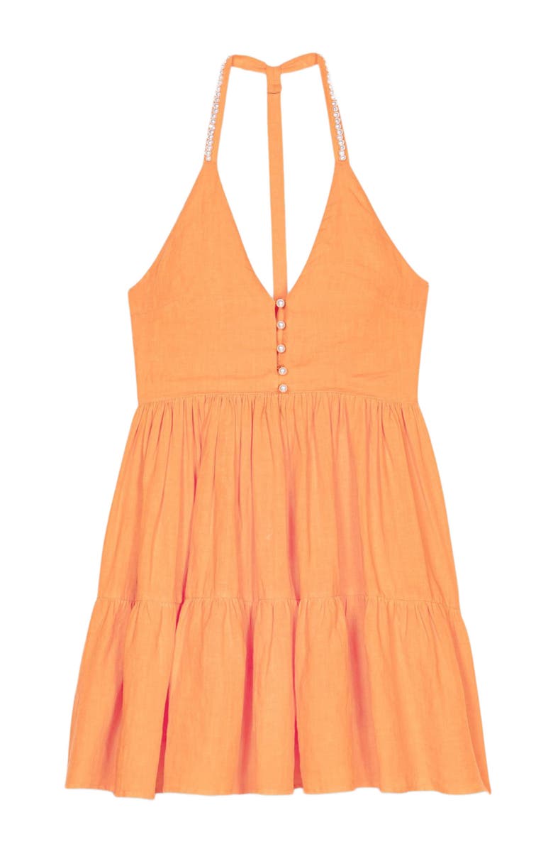 maje Short linen dress, Alternate, color, 