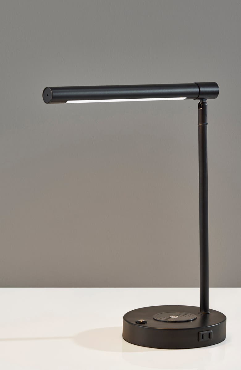ADESSO LIGHTING DAX LED Wireless Charging Desk Lamp, Alternate, color, Black