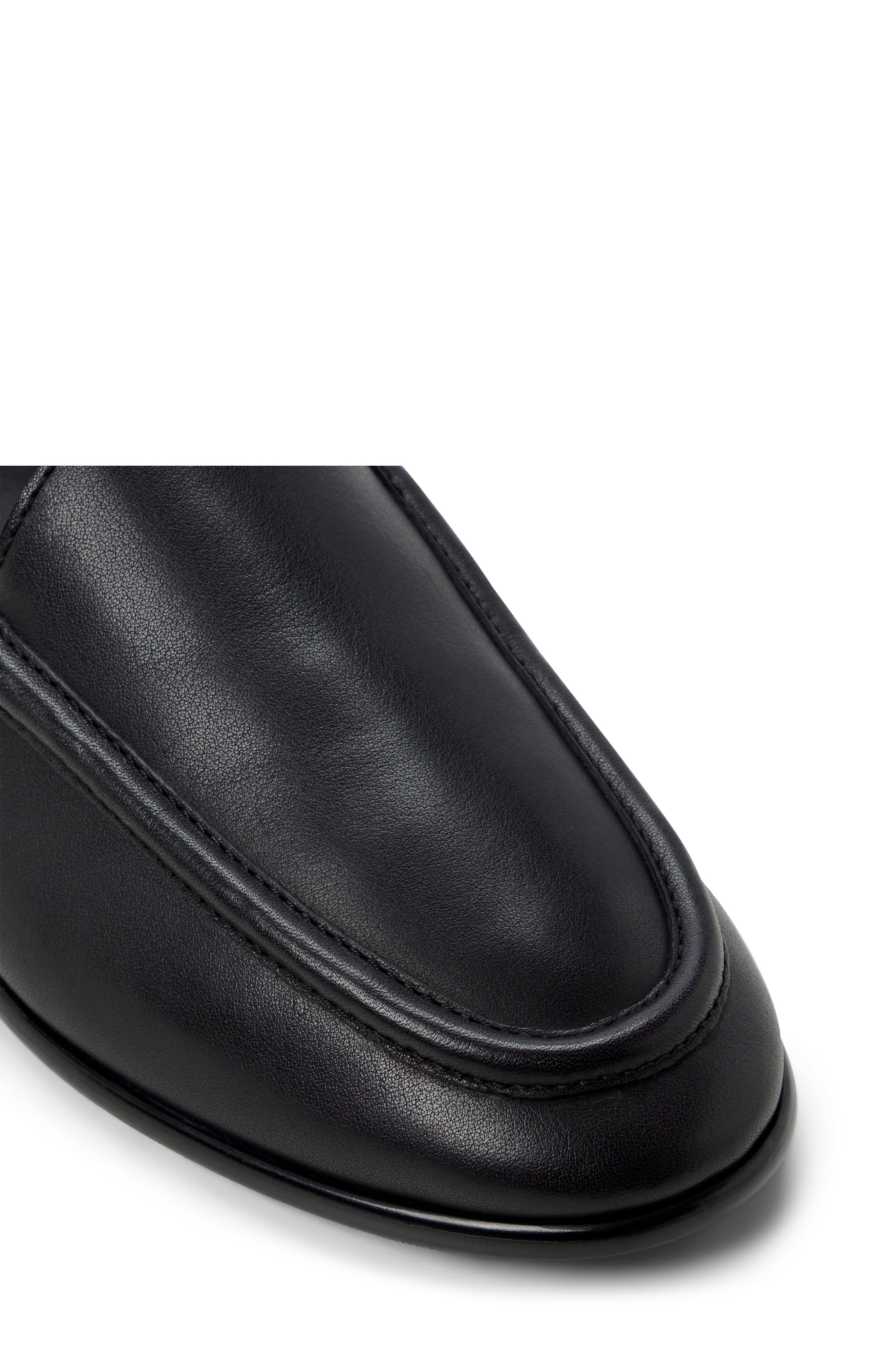 ALDO Ambar Leather Loafer, Alternate, color, Black
