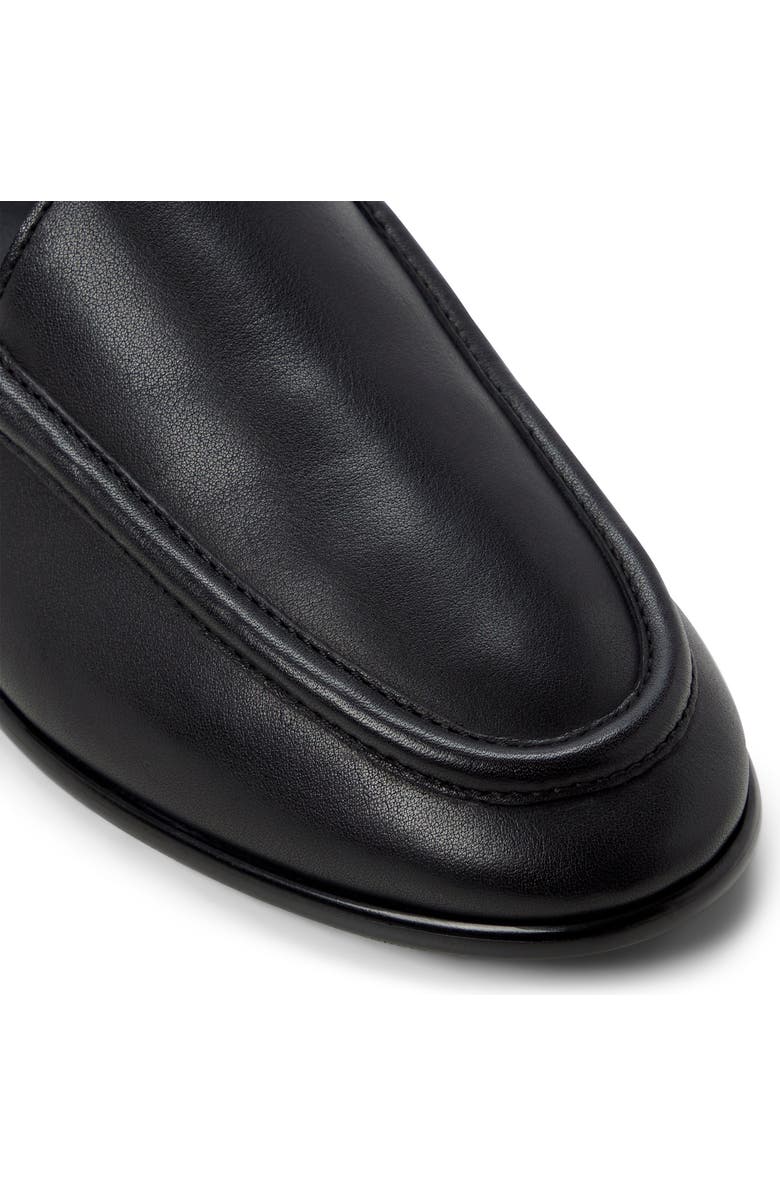 ALDO Ambar Leather Loafer, Alternate, color, Black