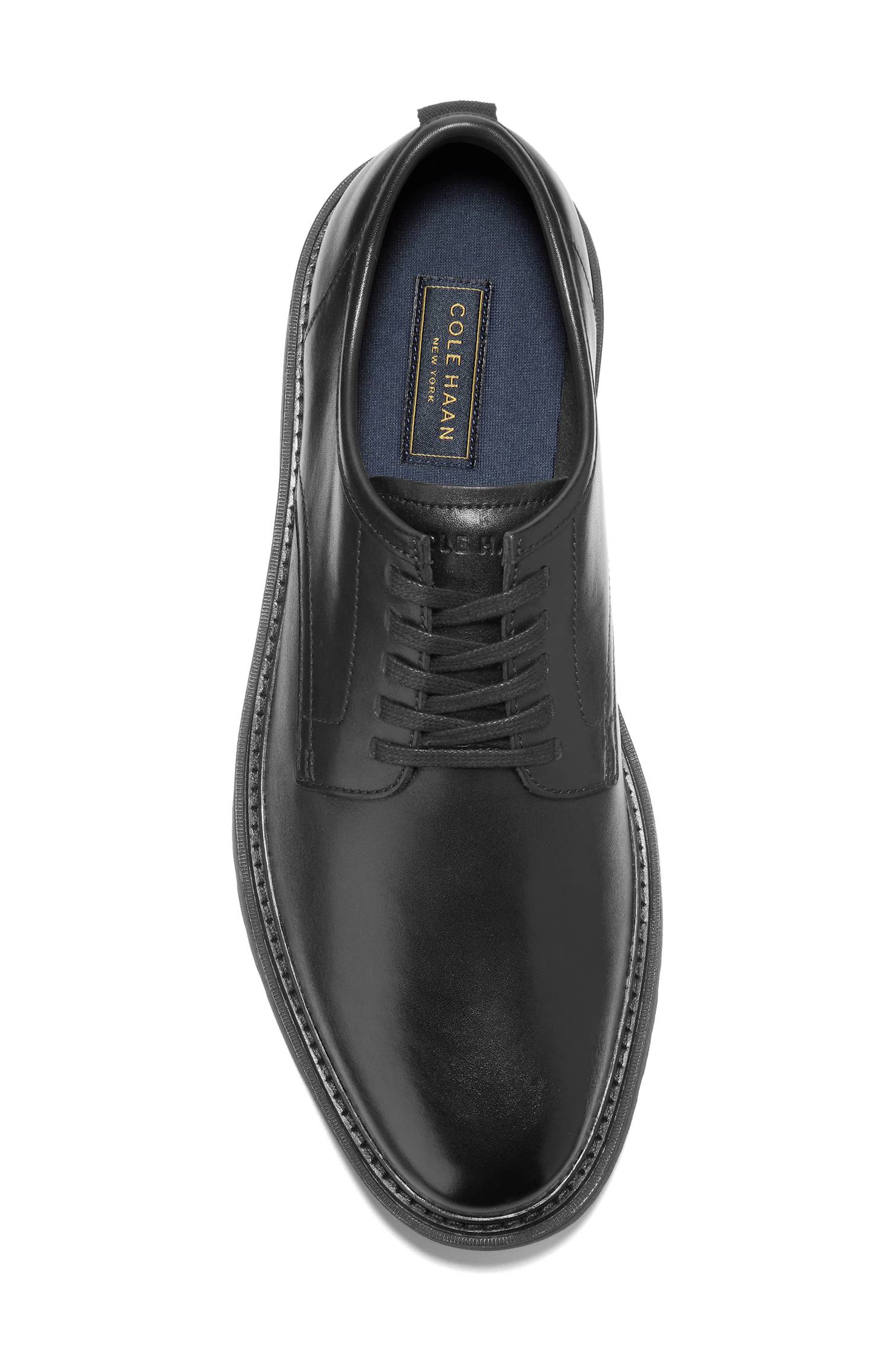 Broome Grand Lug Sole Plain Toe Oxford, Alternate, color, BLACK / BLACK